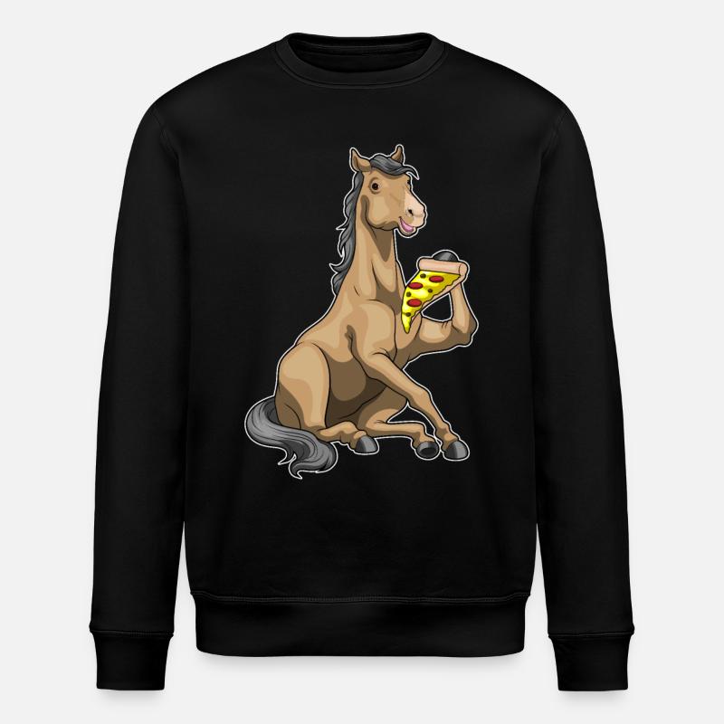 Pizza au cheval - Sweat bio ROLLER Stanley/Stella Unisexe - noir