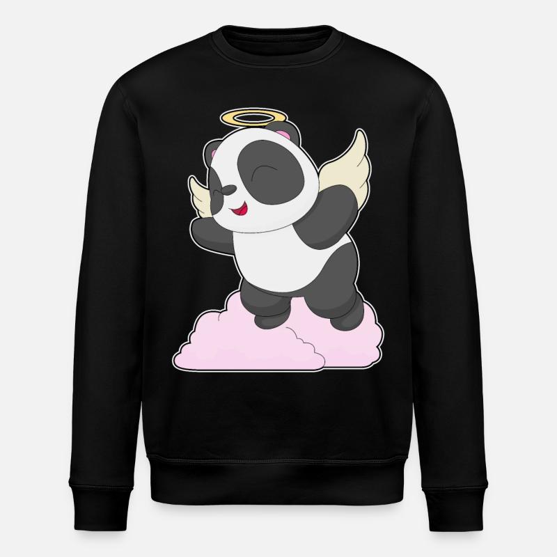 Panda Ange Ange Ailes - Sweat bio ROLLER Stanley/Stella Unisexe - noir