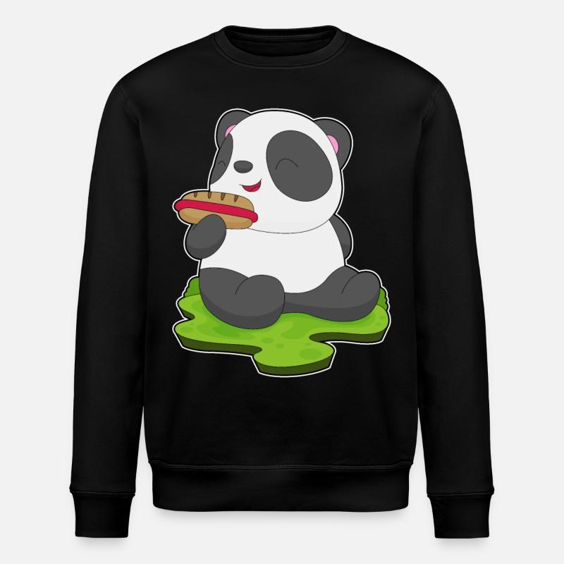 Panda Hotdog - Stanley/Stella ROLLER Unisex Organic Sweatshirt - black