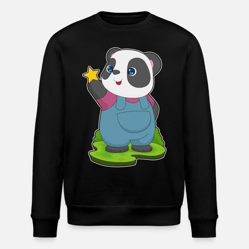 Étoile Panda - Sweat bio ROLLER Stanley/Stella Unisexe - noir
