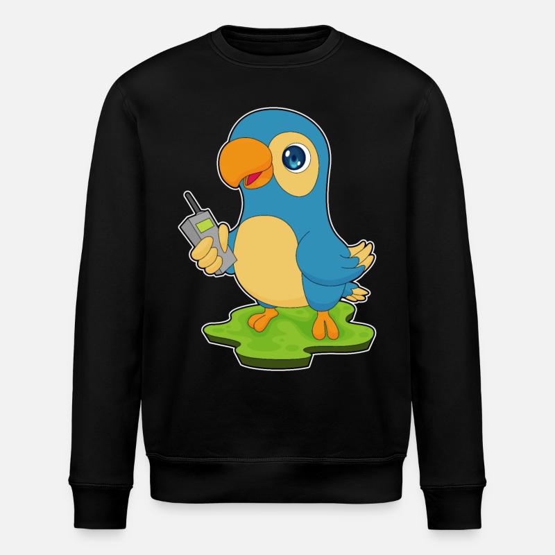 Papagei Radio - Stanley/Stella Unisex Bio-Sweatshirt ROLLER - Schwarz