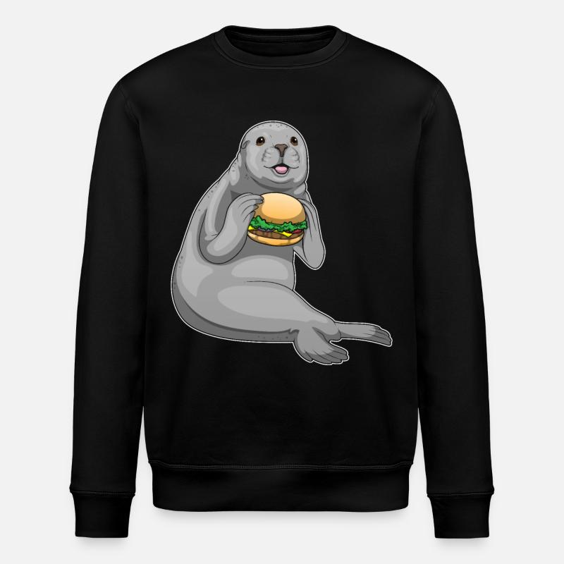 Burger de phoque - Sweat bio ROLLER Stanley/Stella Unisexe - noir