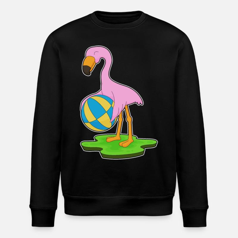 Flamingo Wasserball - Stanley/Stella Unisex Bio-Sweatshirt ROLLER - Schwarz