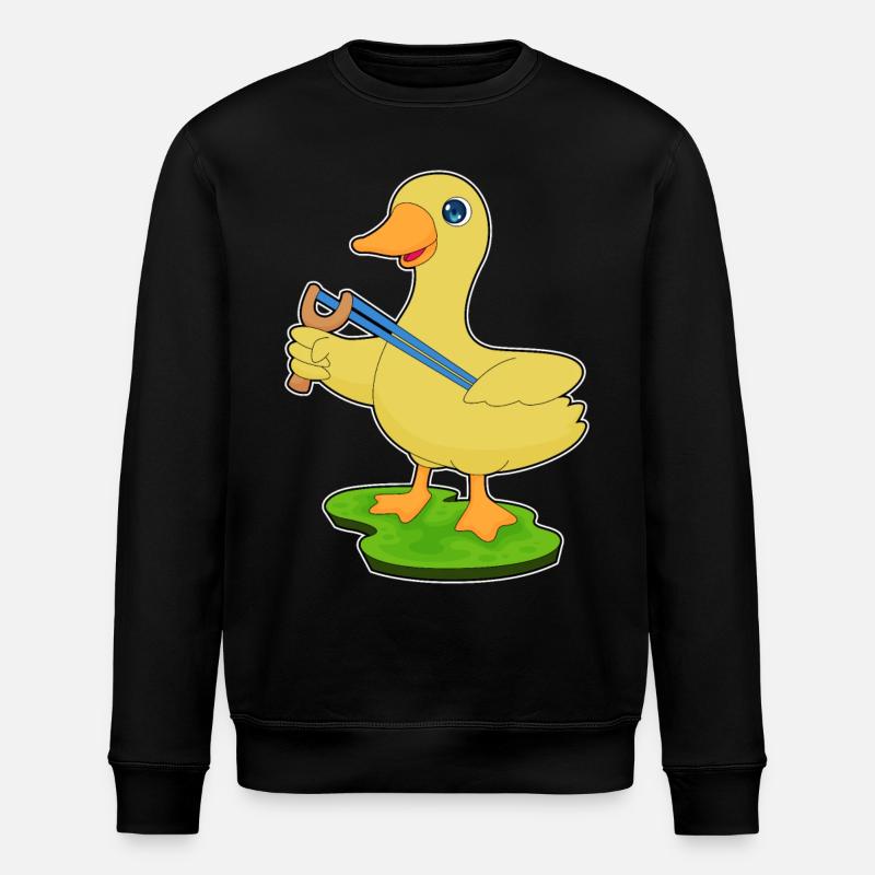 Duck Slingshot - Stanley/Stella ROLLER Unisex Organic Sweatshirt - black