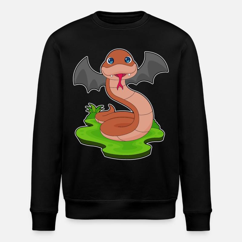 Snake Bat - Stanley/Stella ROLLER Unisex Organic Sweatshirt - black