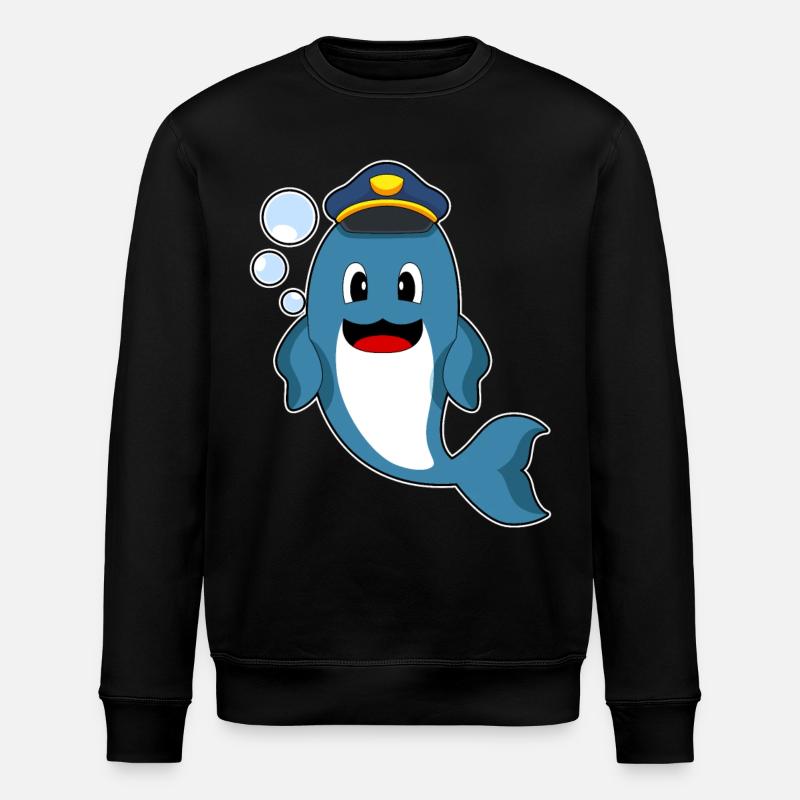 Dolphin Policeman Police - Stanley/Stella ROLLER Unisex Organic Sweatshirt - black