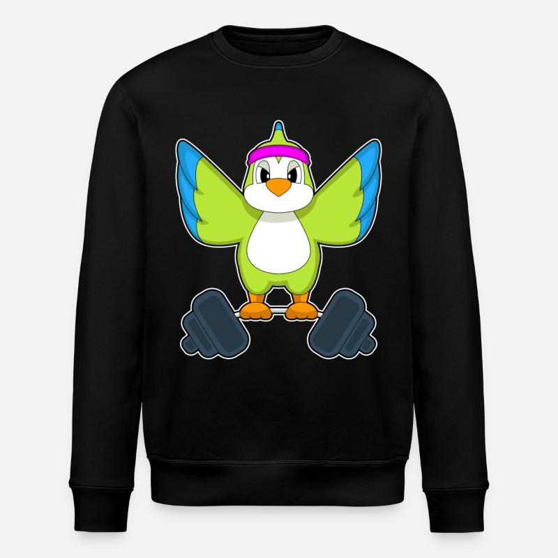 Parrot Bodybuilding Dumbbell - Stanley/Stella ROLLER Unisex Organic Sweatshirt - black