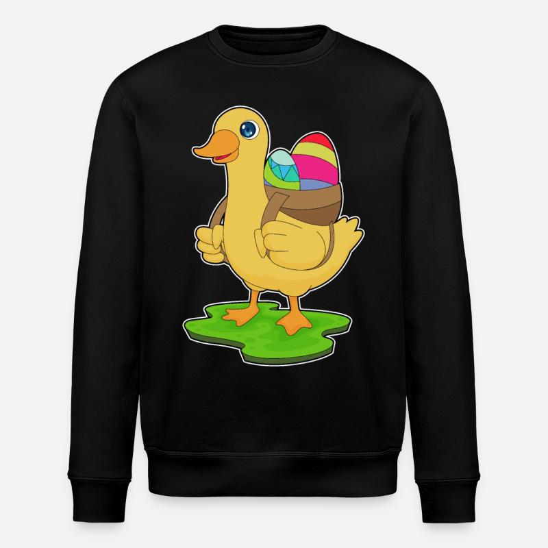 Œufs de Pâques au canard - Sweat bio ROLLER Stanley/Stella Unisexe - noir
