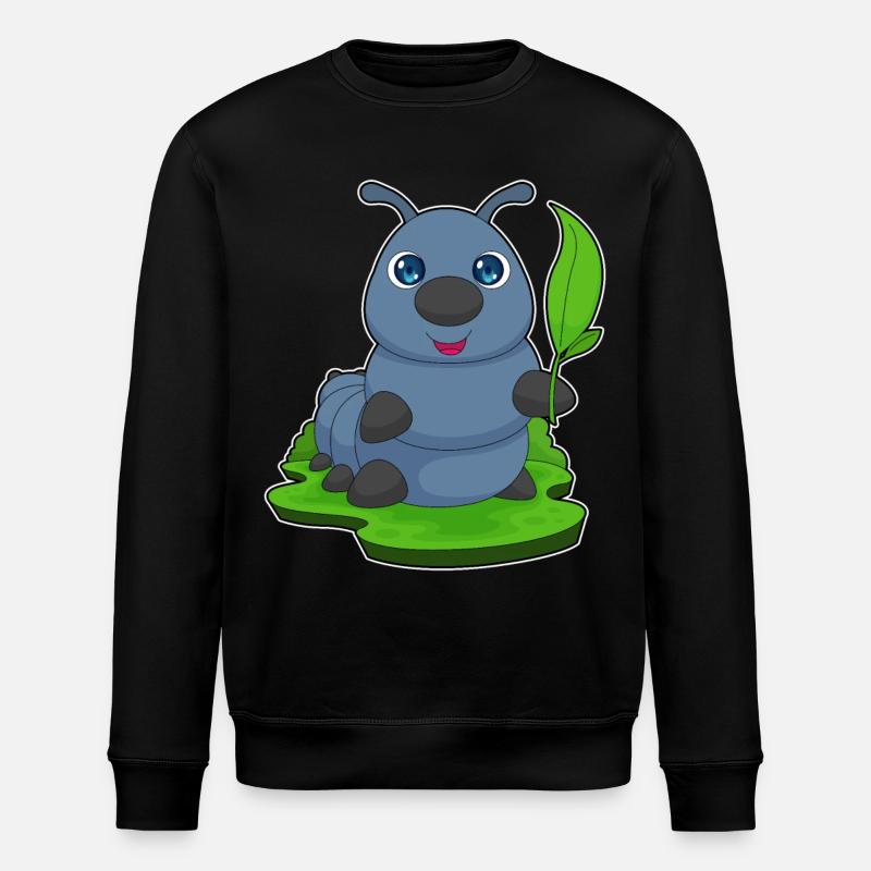 Caterpillar Leaf - Stanley/Stella ROLLER Unisex Organic Sweatshirt - black