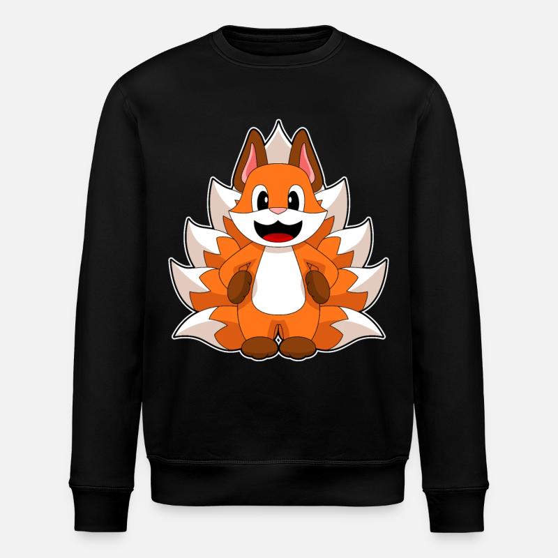 Funny Fox - Stanley/Stella ROLLER Unisex Organic Sweatshirt - black