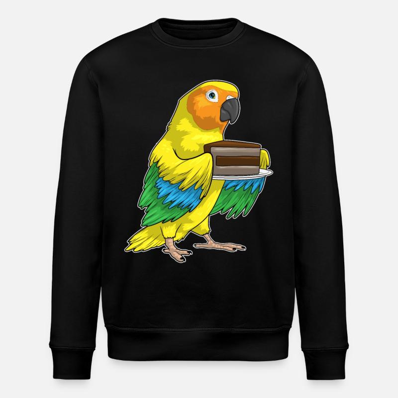 Gâteau d’anniversaire perroquet - Sweat bio ROLLER Stanley/Stella Unisexe - noir