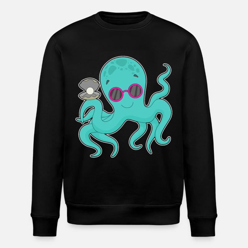 Octopus Bead - Stanley/Stella ROLLER Unisex Organic Sweatshirt - black