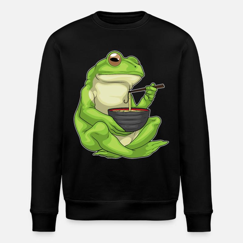 Frog Bowl Ramen - Stanley/Stella ROLLER Unisex Organic Sweatshirt - black