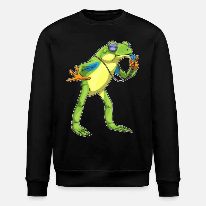 Sifflet d’arbitre Frog - Sweat bio ROLLER Stanley/Stella Unisexe - noir