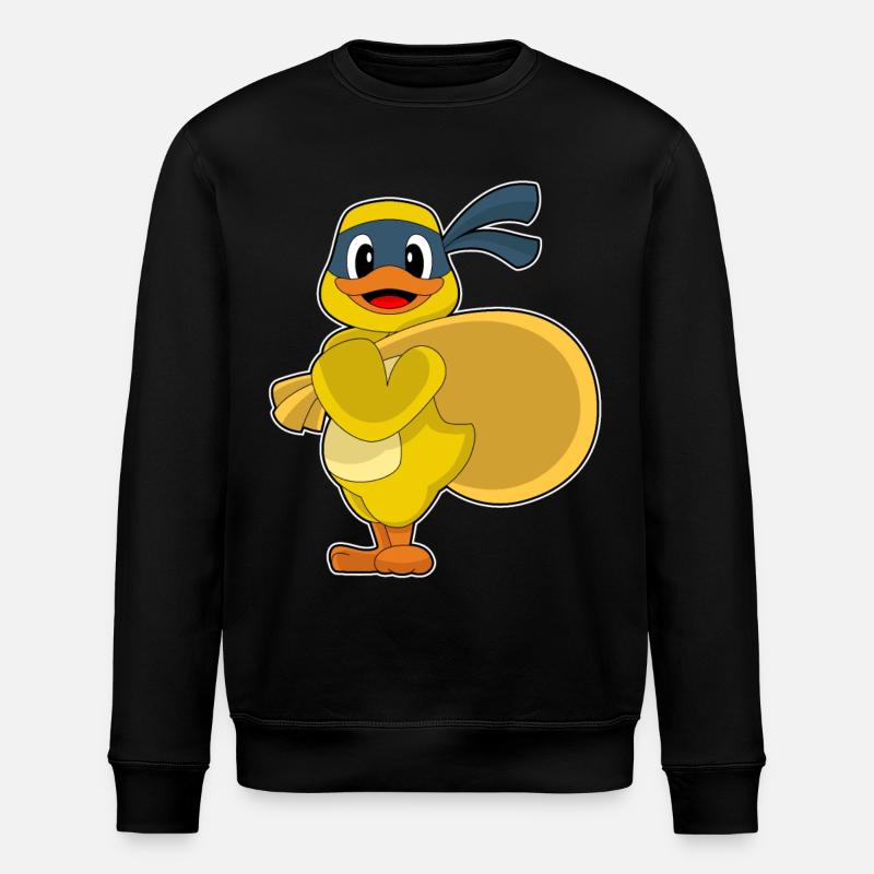 Duck Bandit Sack - Stanley/Stella ROLLER Unisex Organic Sweatshirt - black