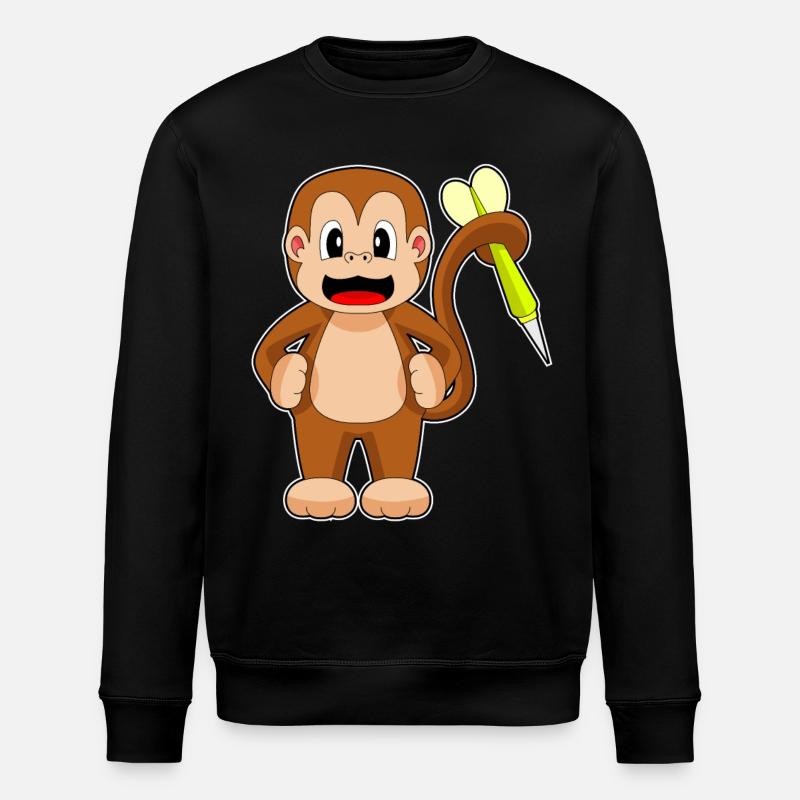 Monkey Dart Dart - Stanley/Stella ROLLER Unisex Organic Sweatshirt - black