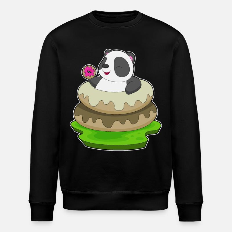 Panda Donuts - Stanley/Stella ROLLER Unisex Organic Sweatshirt - black