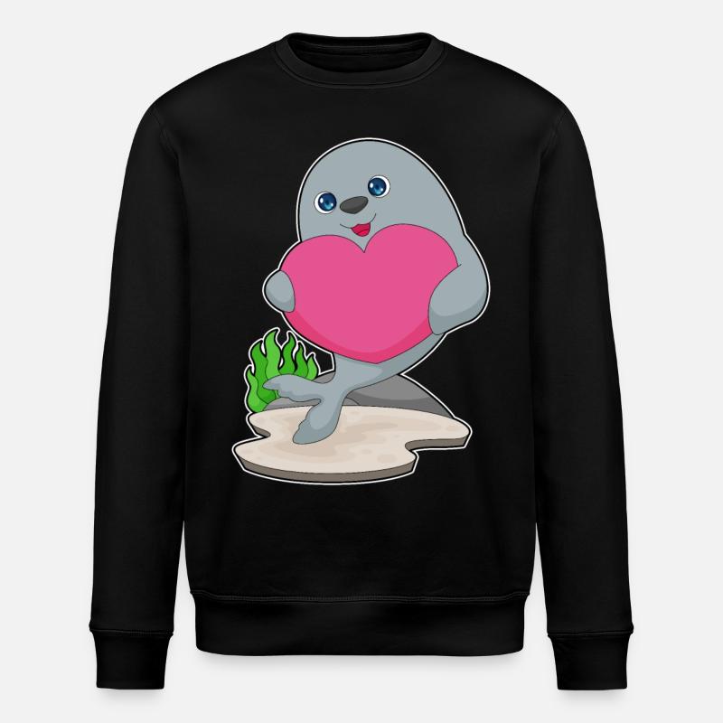 Cœur de phoque - Sweat bio ROLLER Stanley/Stella Unisexe - noir