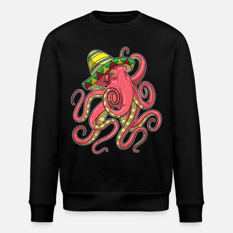 Chapeau mexicain pieuvre - Sweat bio ROLLER Stanley/Stella Unisexe - noir