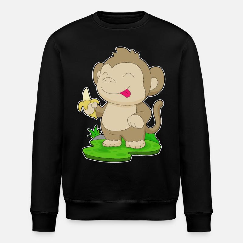 Monkey Banana - Stanley/Stella ROLLER Unisex Organic Sweatshirt - black