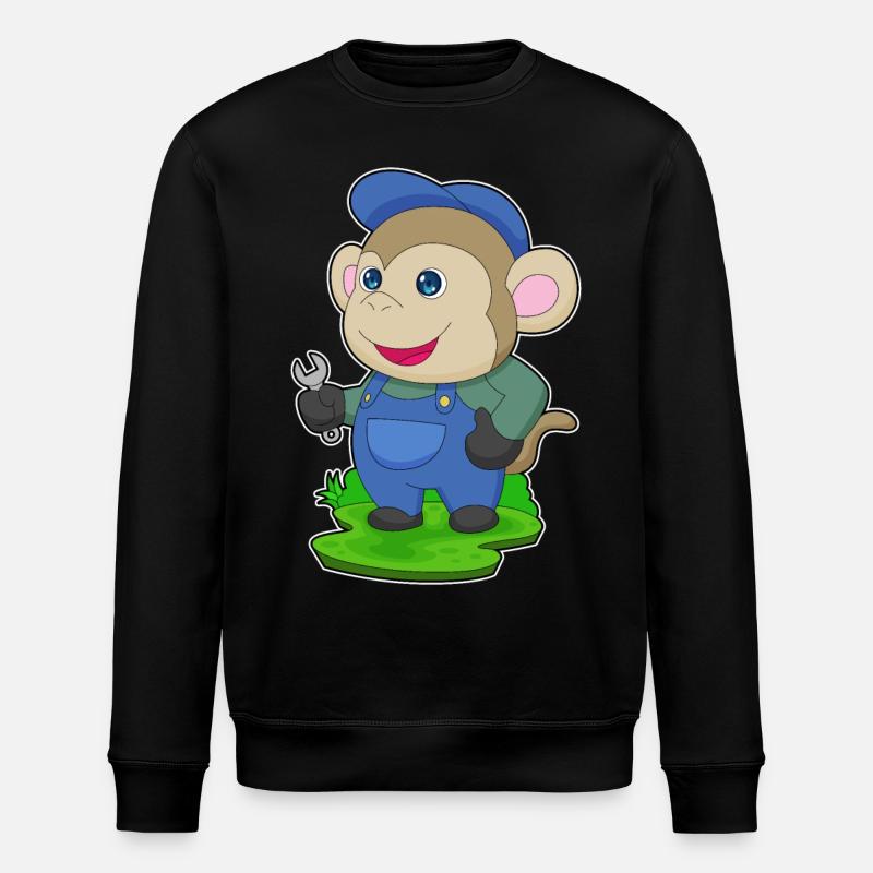 Clé d’artisan Monkey - Sweat bio ROLLER Stanley/Stella Unisexe - noir