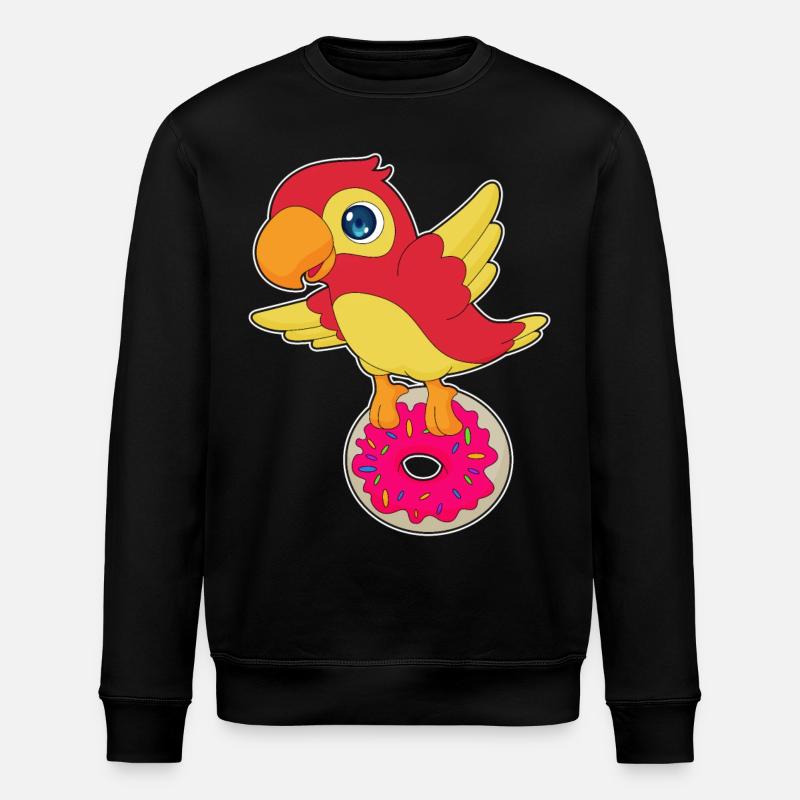 Beignet perroquet - Sweat bio ROLLER Stanley/Stella Unisexe - noir