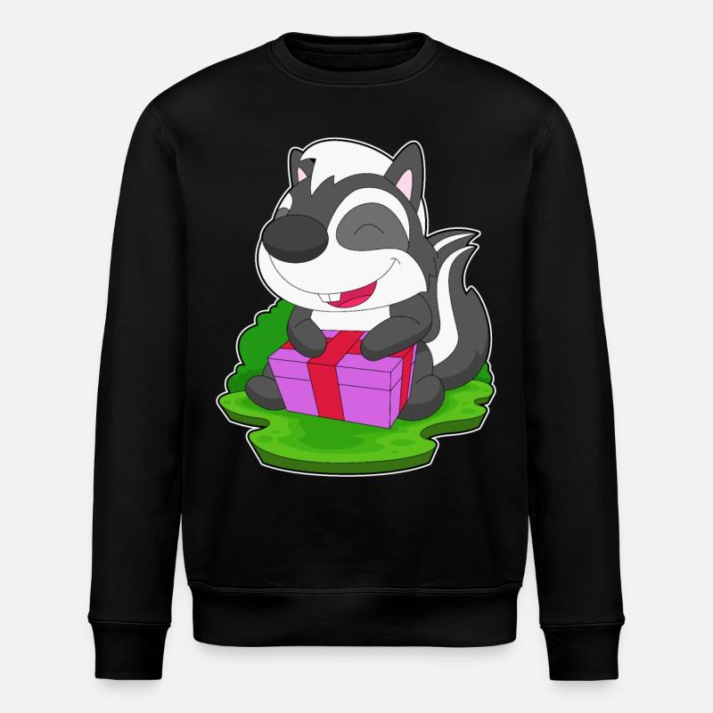 Skunk Christmas Package - Stanley/Stella ROLLER Unisex Organic Sweatshirt - black