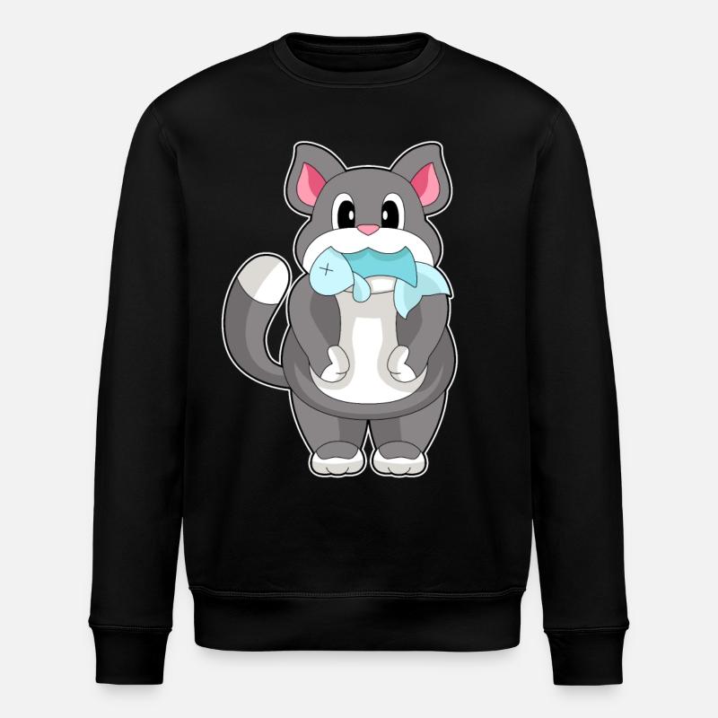 Poisson-chat - Sweat bio ROLLER Stanley/Stella Unisexe - noir