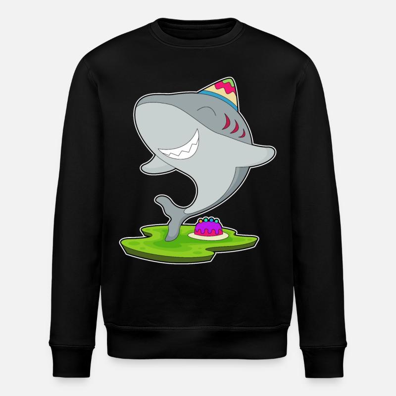 Gâteau d’anniversaire requin - Sweat bio ROLLER Stanley/Stella Unisexe - noir