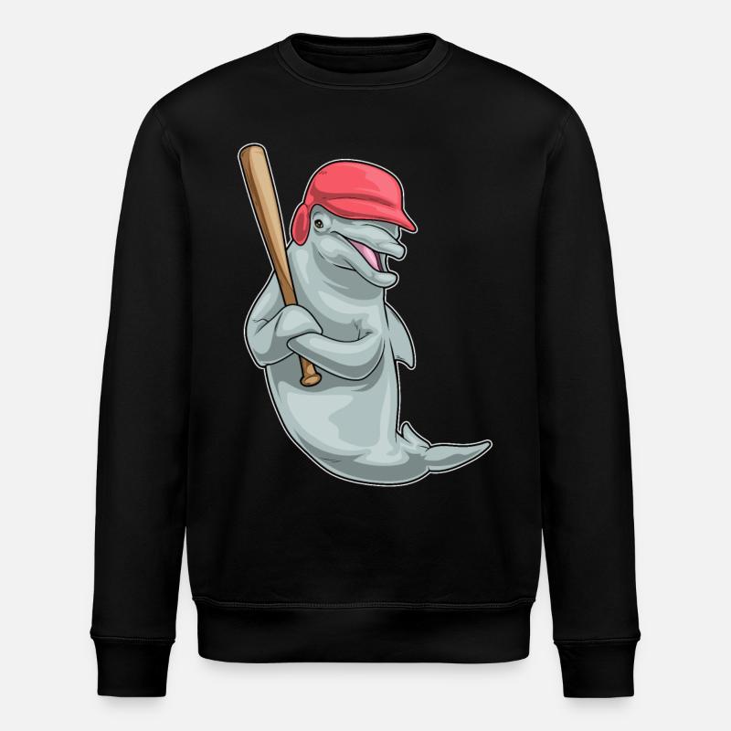 Batte de baseball Dolphin - Sweat bio ROLLER Stanley/Stella Unisexe - noir