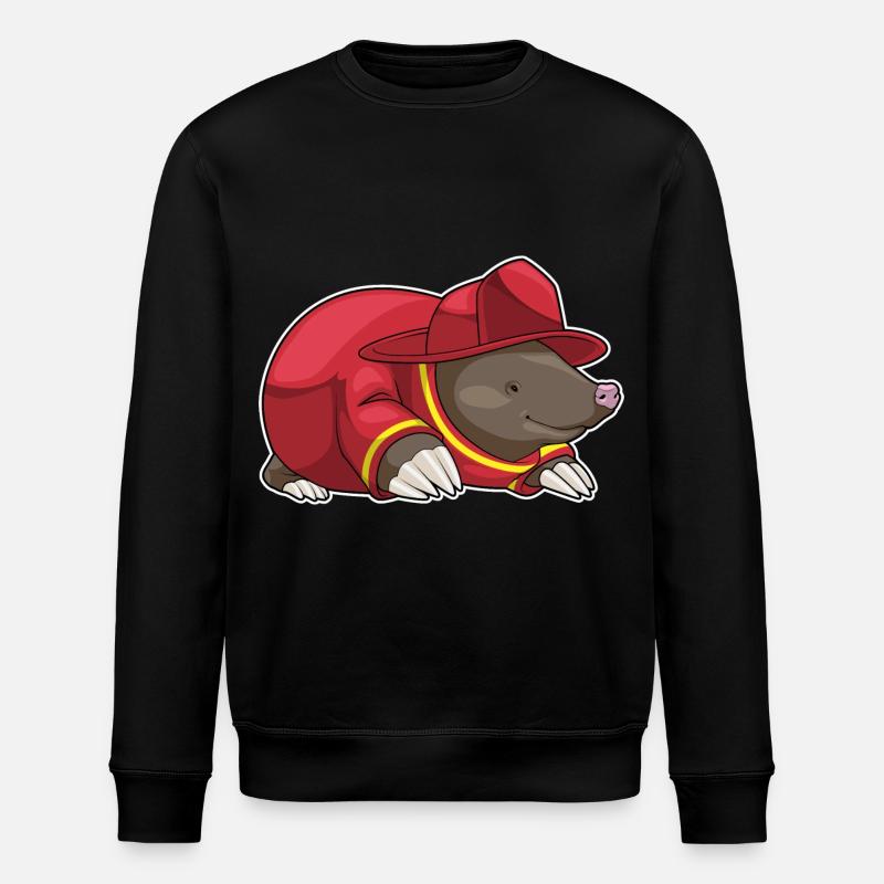 Pompiers de Mole - Sweat bio ROLLER Stanley/Stella Unisexe - noir