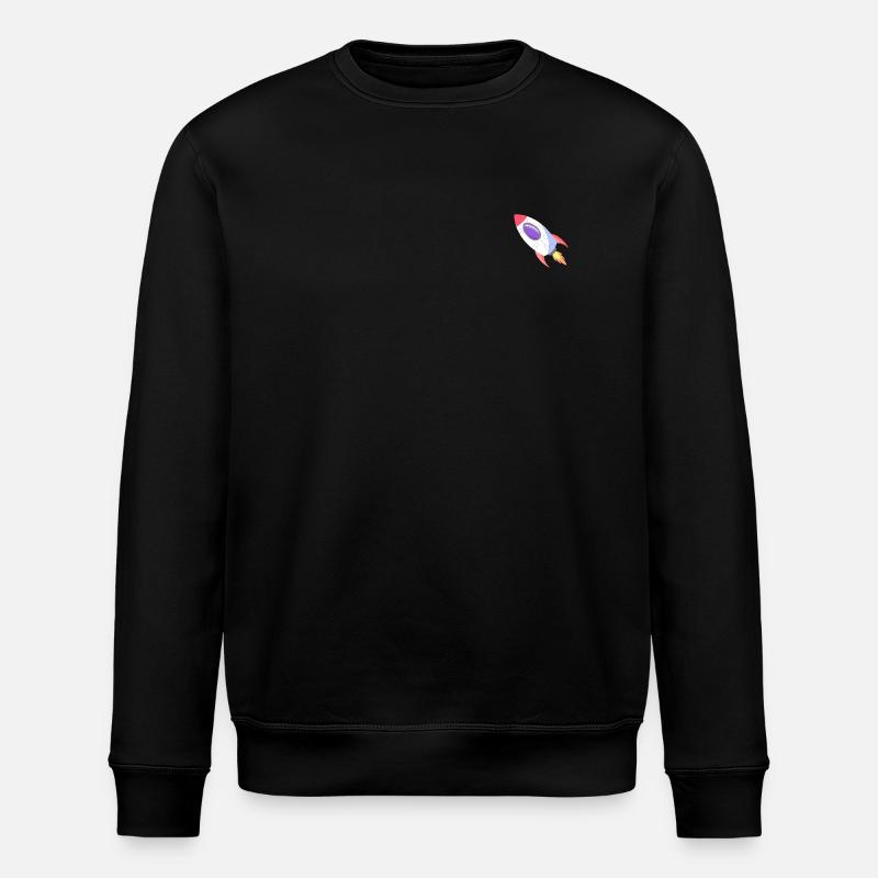 Raumrakete Pop-Comic - Stanley/Stella Unisex Bio-Sweatshirt ROLLER - Schwarz