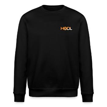 HODL Bitcoin in Style & show your passion - Stanley/Stella ROLLER Unisex Organic Sweatshirt - black - Front - Nik (191cm)