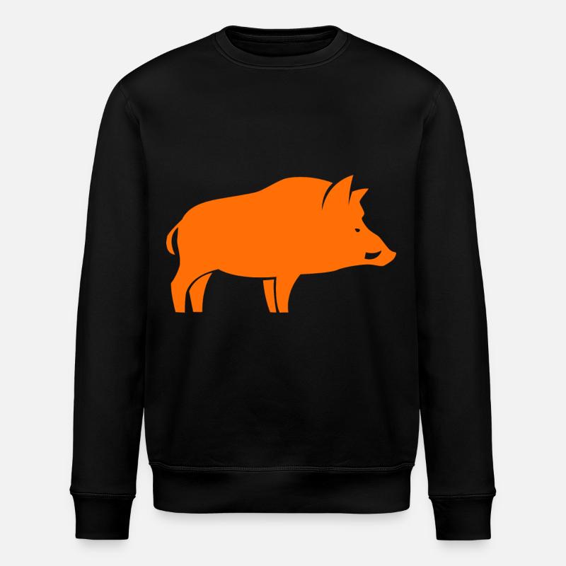 Wild boar hunter - Stanley/Stella ROLLER Unisex Organic Sweatshirt - black