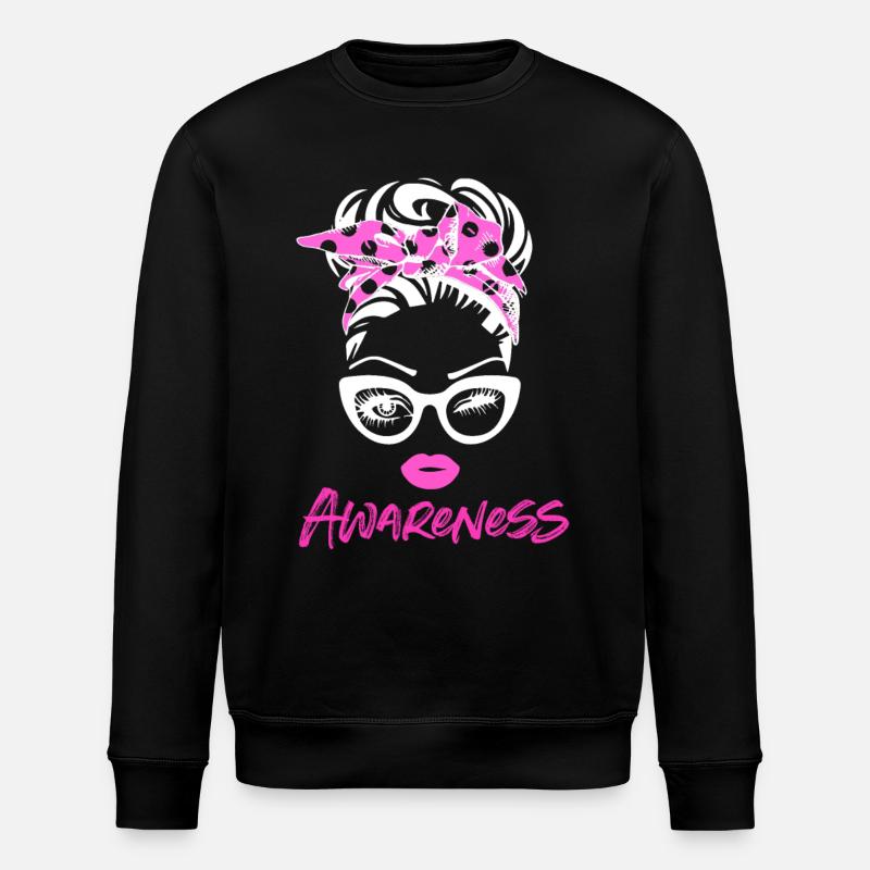 Sensibilisation au cancer du sein - Sweat bio ROLLER Stanley/Stella Unisexe - noir