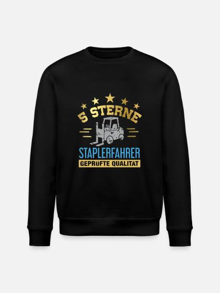 Stapler / Staplerfahrer - Stanley/Stella Unisex Bio-Sweatshirt ROLLER - Schwarz