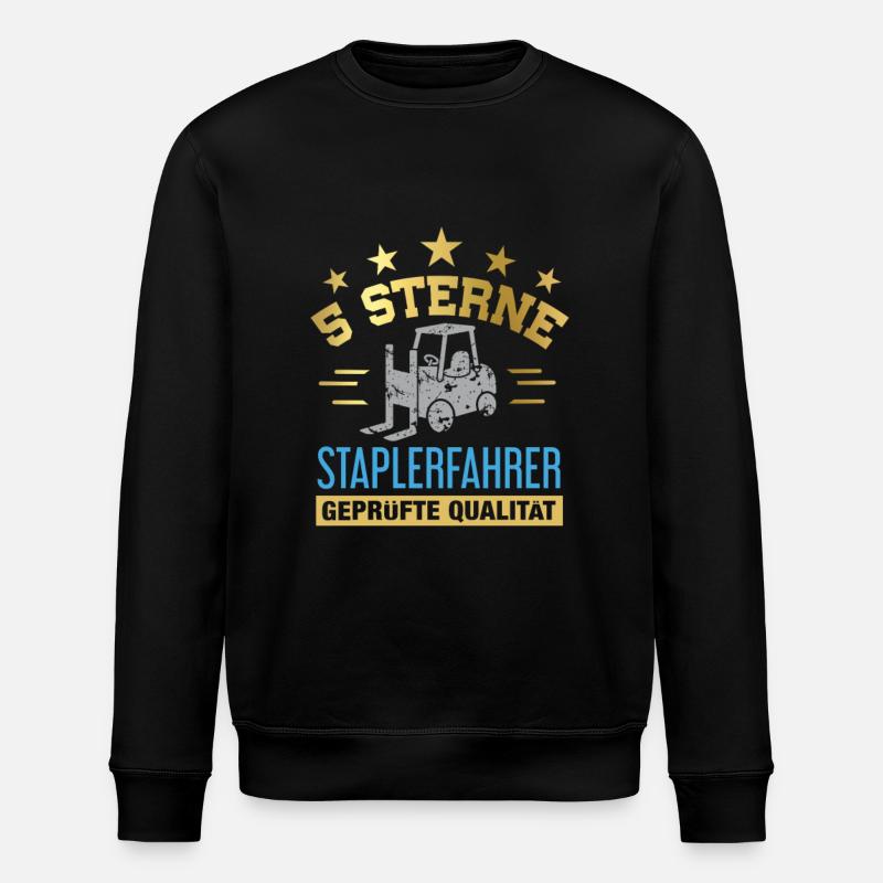 Stapler / Staplerfahrer - Stanley/Stella Unisex Bio-Sweatshirt ROLLER - Schwarz