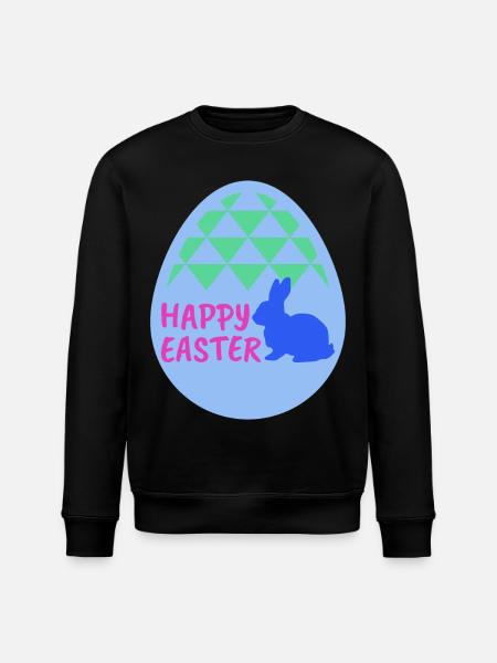 Happy easter - Happy Easter - Stanley/Stella ROLLER Unisex Organic Sweatshirt - black