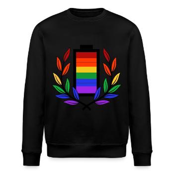 Batterie batterie LGBT Homosexualité Gay Pride - Sweat bio ROLLER Stanley/Stella Unisexe - noir - Devant - Nik (191cm)