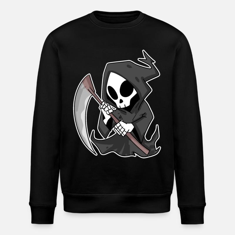 Sensenmann mit Sense - Stanley/Stella Unisex Bio-Sweatshirt ROLLER - Schwarz
