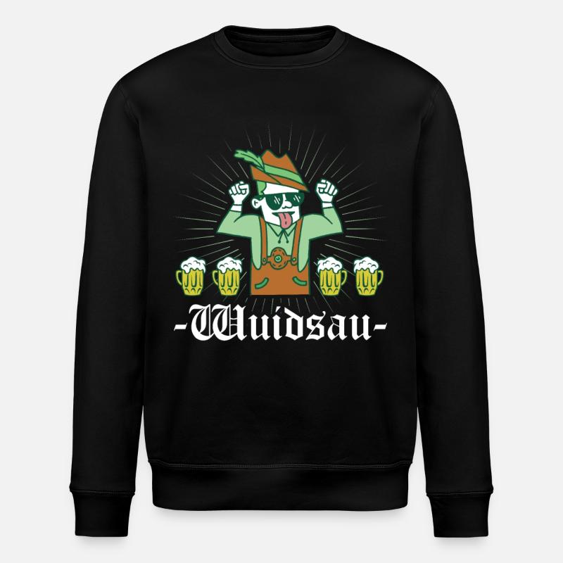 Wuidsau Wildsau - Stanley/Stella Unisex Bio-Sweatshirt ROLLER - Schwarz