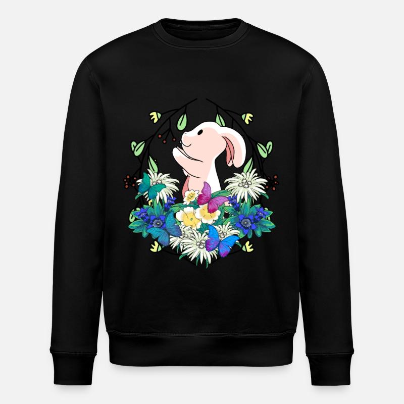 Early Spring Rabbit Easter Nature - Stanley/Stella ROLLER Unisex Organic Sweatshirt - black