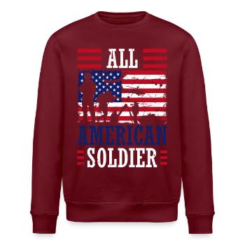 All American Soldier 4 juillet Soldier Independence - Sweat bio ROLLER Stanley/Stella Unisexe - bordeaux - Devant - Nik (191cm)