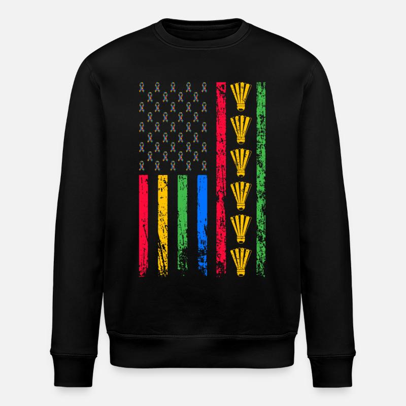 Drapeau sportif américain - Sweat bio ROLLER Stanley/Stella Unisexe - noir