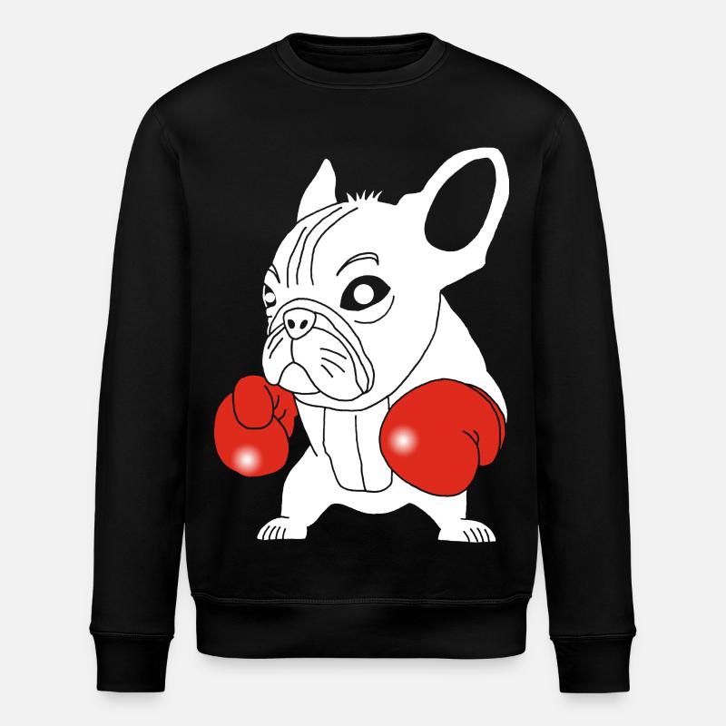Chien blanc boxeur - Sweat bio ROLLER Stanley/Stella Unisexe - noir