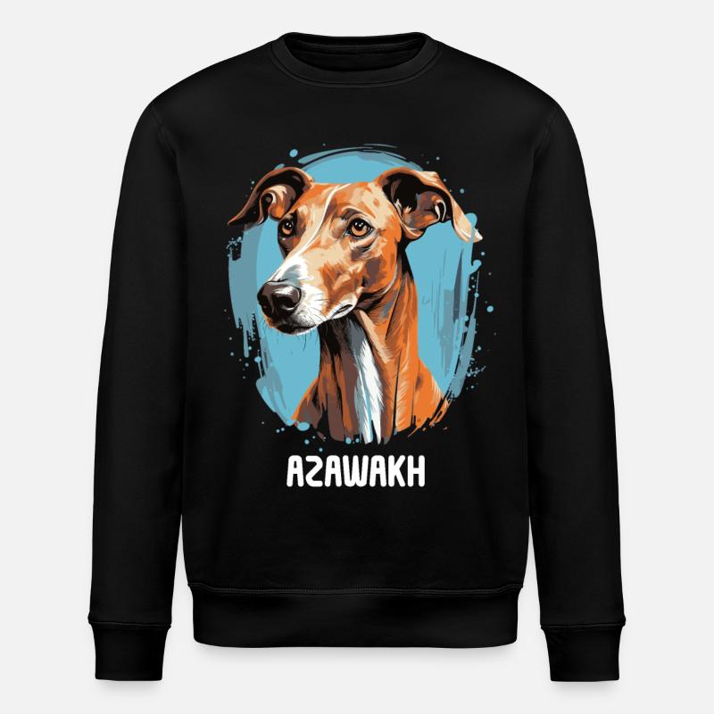 Hund Azawakh - Stanley/Stella Unisex Bio-Sweatshirt ROLLER - Schwarz