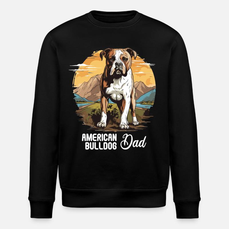 Chien bouledogue américain - Sweat bio ROLLER Stanley/Stella Unisexe - noir