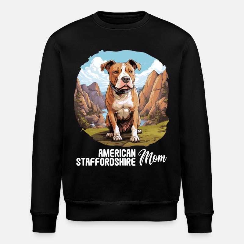 Chien American Staffordshire - Sweat bio ROLLER Stanley/Stella Unisexe - noir