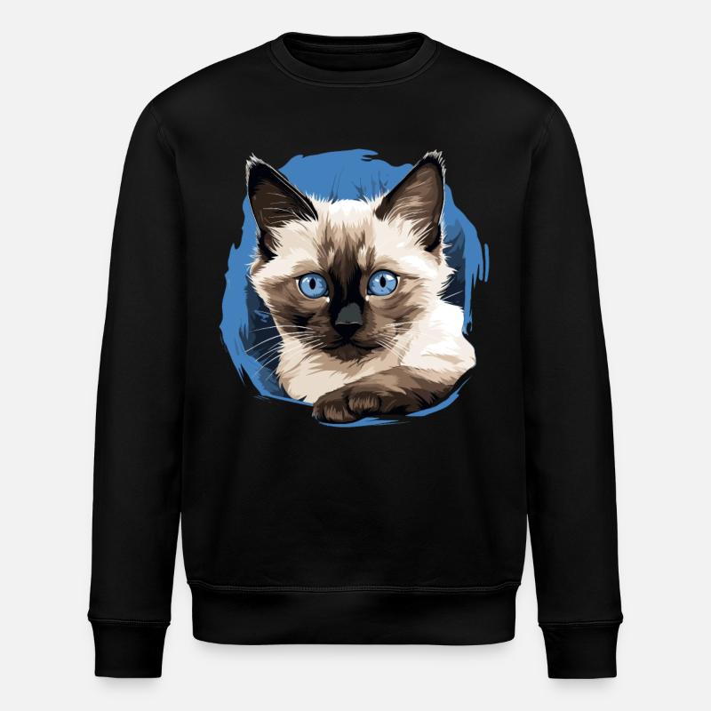 Chat balinais Balinesenkatze - Sweat bio ROLLER Stanley/Stella Unisexe - noir