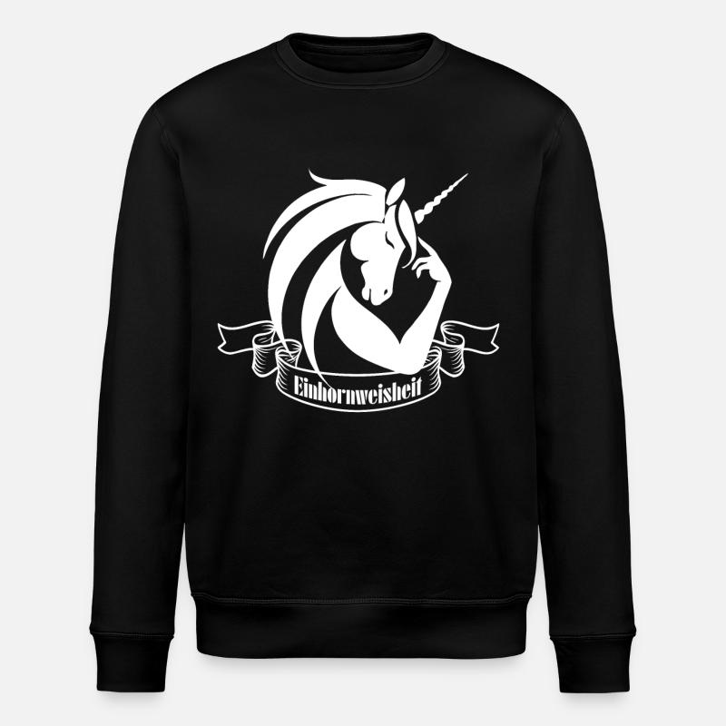 Einhornweisheiten - Stanley/Stella Unisex Bio-Sweatshirt ROLLER - Schwarz